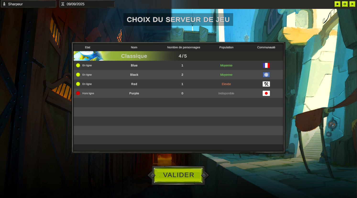 Profile Menu